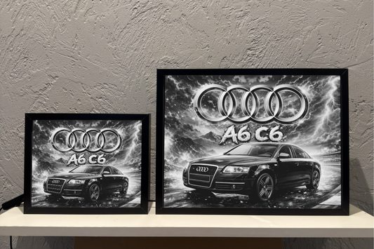 ObrazoLampka Prezent Lampka Nocna Audi A6 C6 Czarne 1