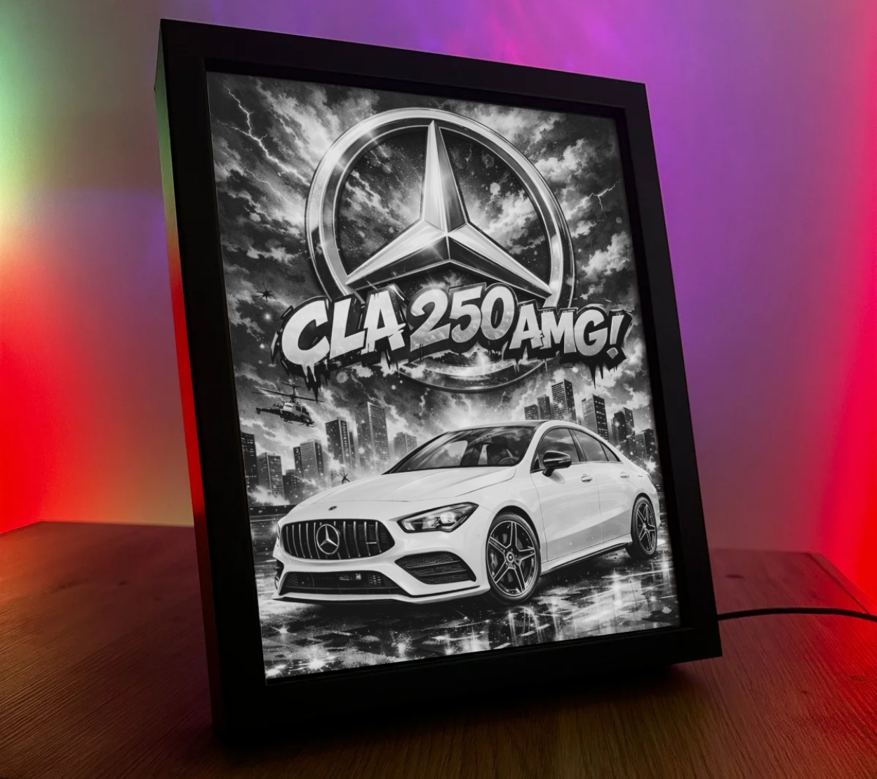 ObrazoLampka Mercedes CLA 250 AMG Biały 1