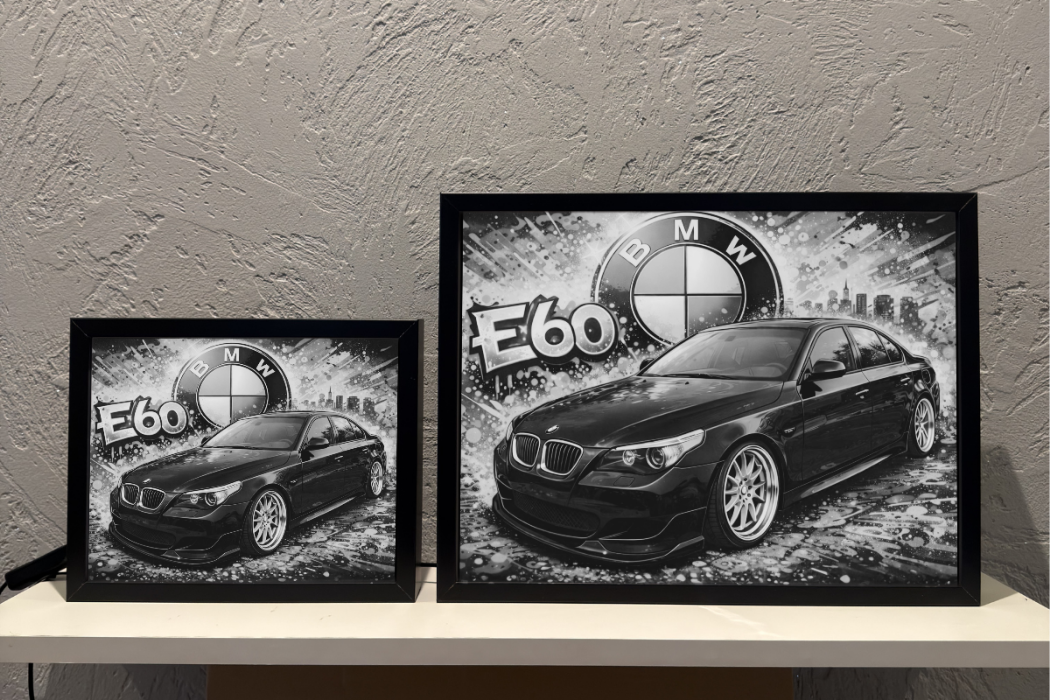 BMW E60 Czarne Prezent Lampka Nocna ObrazoLampka 1