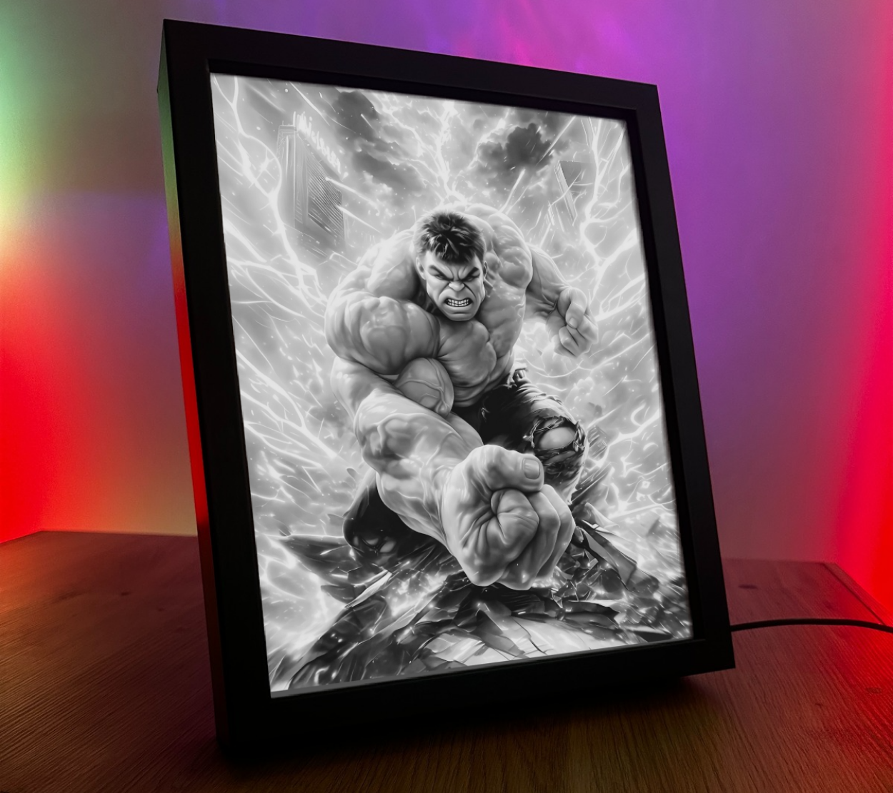 Obrazo-lampka Marvel Hulk 2