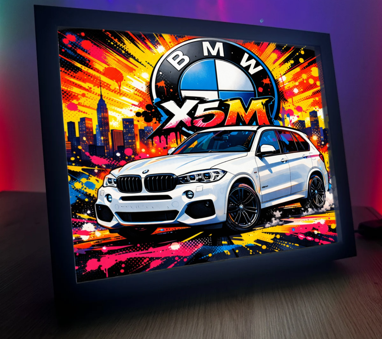 ObrazoLampka BMW X5M Biała 3