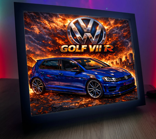 ObrazoLampka VW Golf VII R Niebieski 1