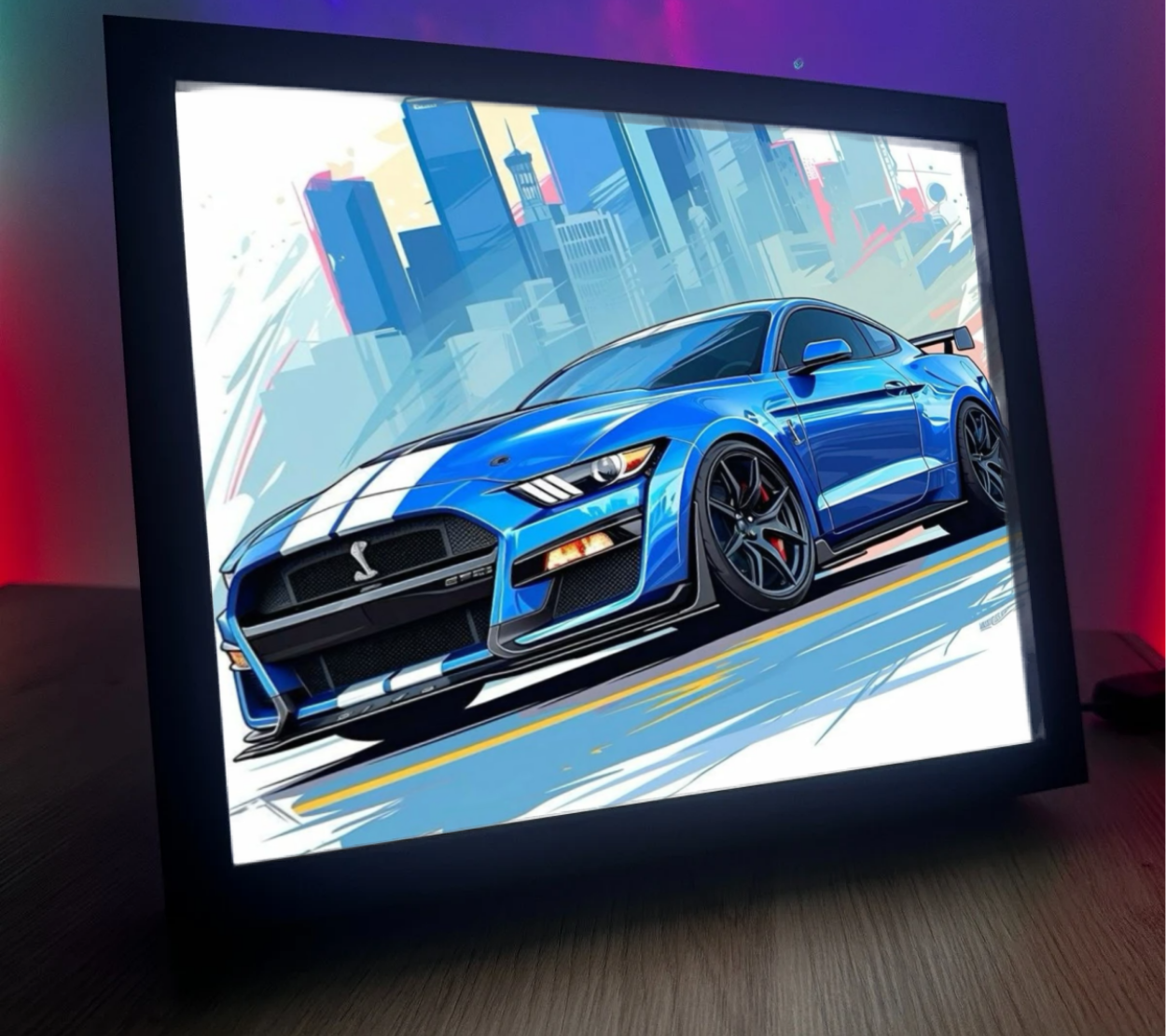 Obrazo lampka Ford Mustang śliczna lampka