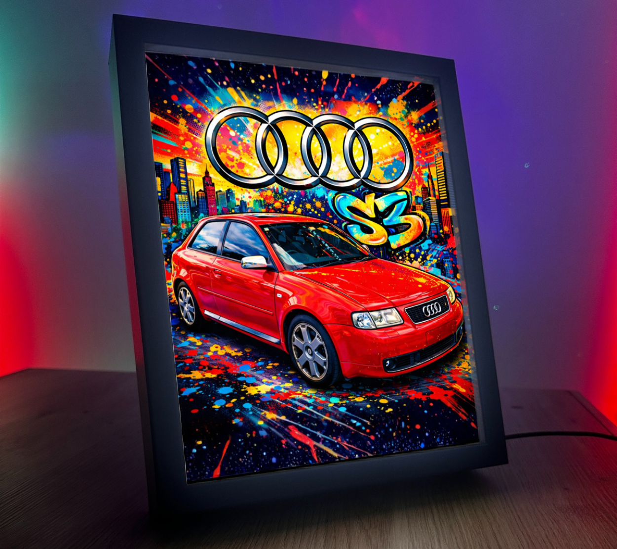 ObrazoLampka Audi A3 S3 Czerwone 2