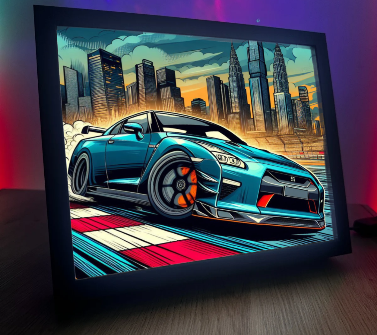 Obrazo lampka Nissan GTR mega efekt