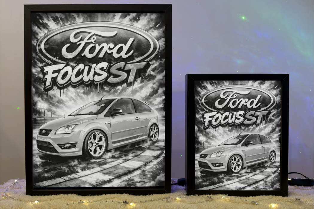 Ford Focus ST MK2 Pomarańczowy Prezent Lampka Nocna ObrazoLampka 1