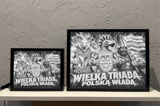 Wielka Triada Prezent dla Kibica Lampka Nocna ObrazoLampka Lech Arka Cracovia 2