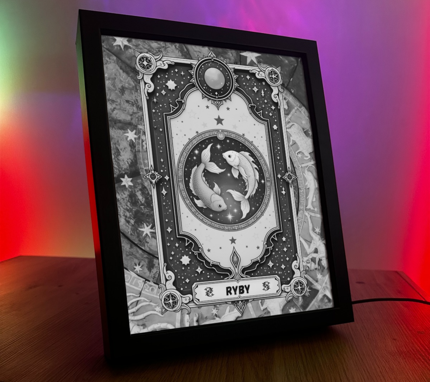 Obrazo Lampka Zodiak Ryby