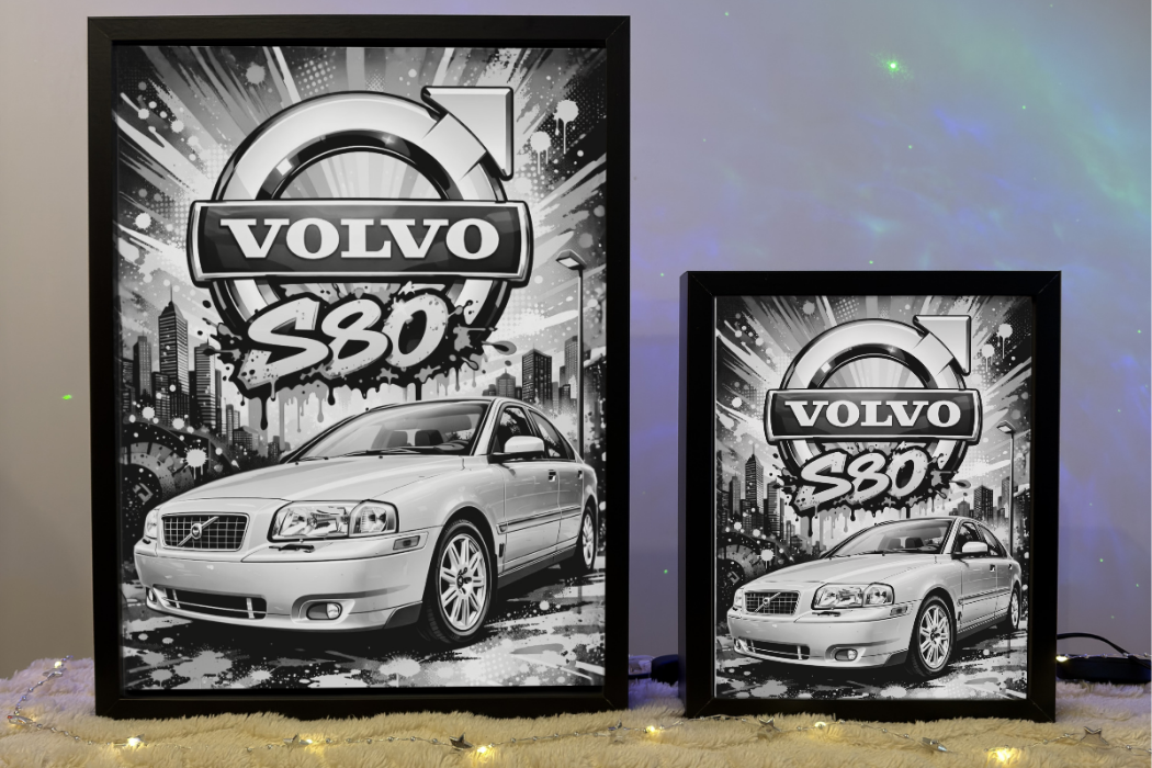 Volvo S80 Srebrne Prezent Lampka Nocna ObrazoLampka 1