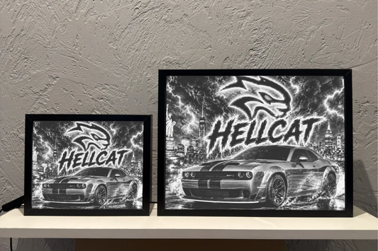 Dodge Challenger HellCat Prezent dla Faceta Lampka Nocna ObrazoLampka 2