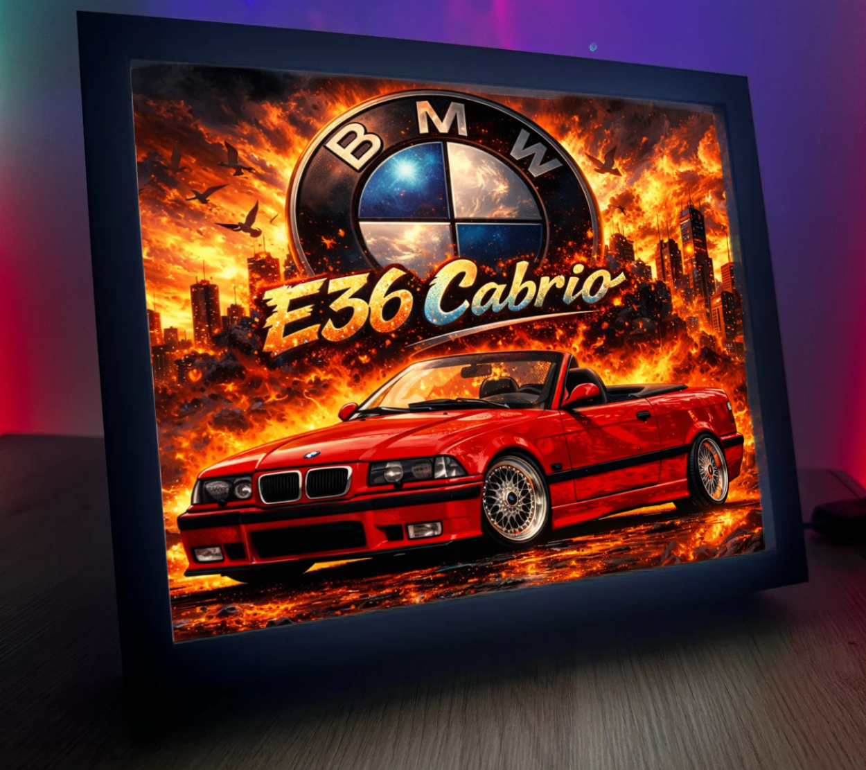 ObrazoLampka BMW E36 Cabrio Czerwone 1