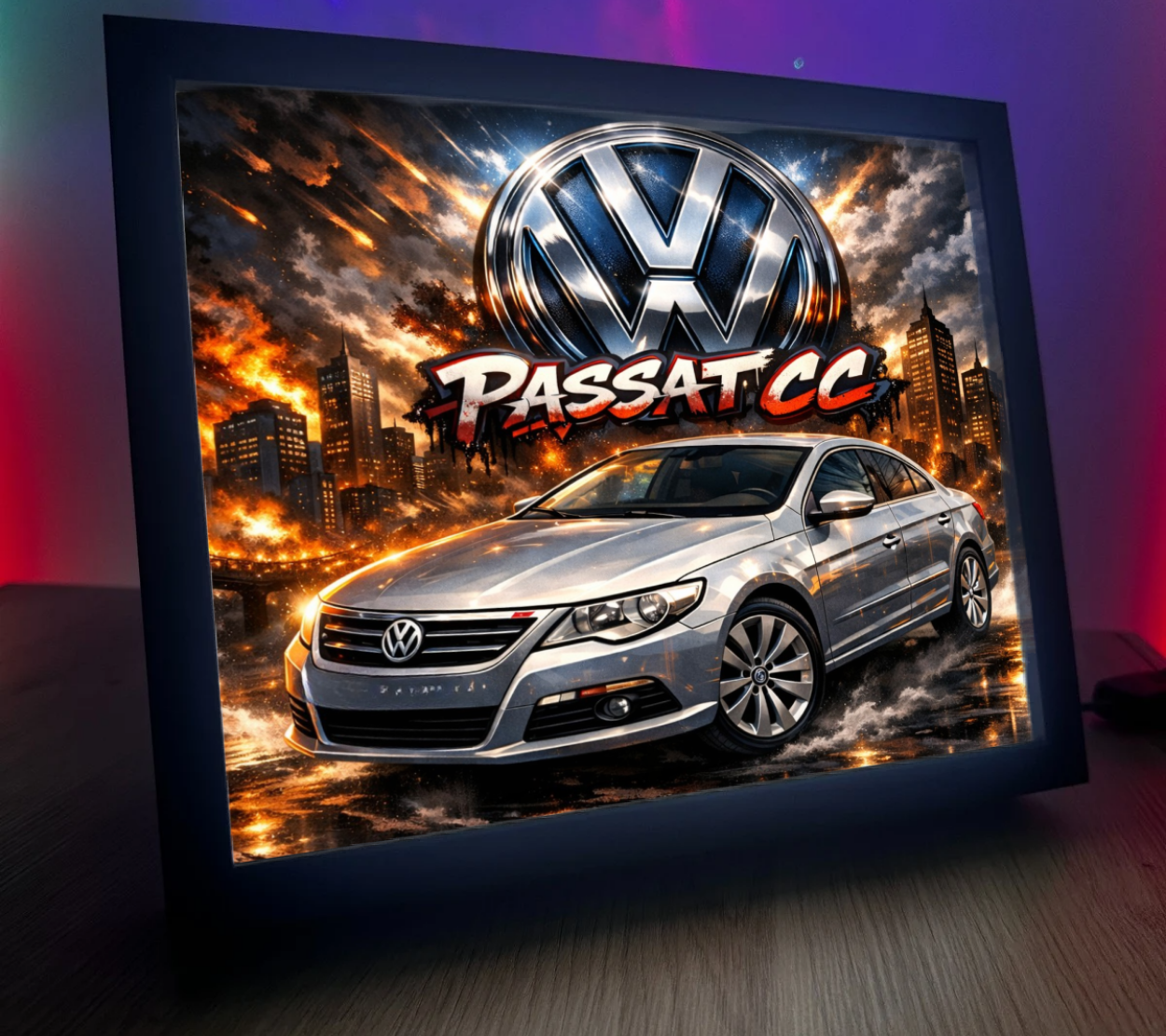 ObrazoLampka VW Passat CC Srebrny 2