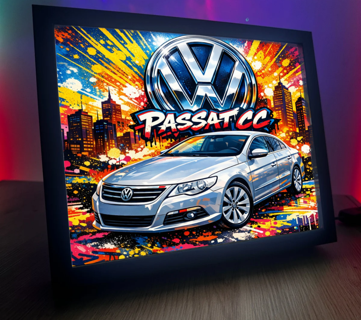 ObrazoLampka VW Passat CC Srebrny 1