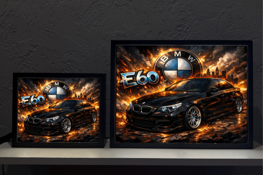 BMW E60 Czarne Prezent Lampka Nocna ObrazoLampka 2