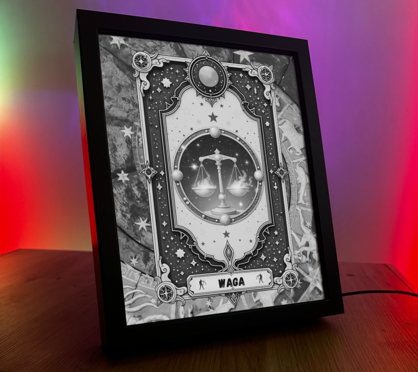 Obrazo Lampka Zodiak Waga