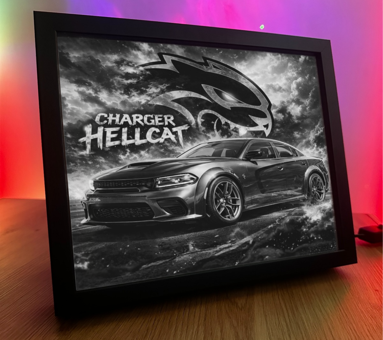 ObrazoLampka Dodge Charger HellCat 1
