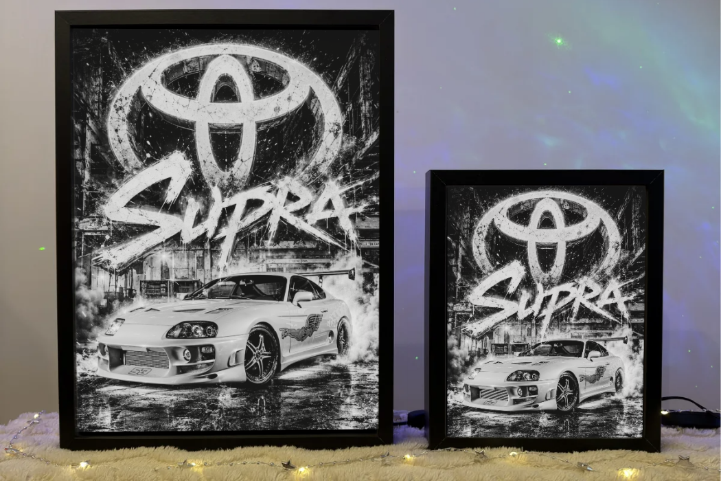 Toyota Supra MK4 Szybcy i Wściekli Prezent dla Faceta Lampka Nocna ObrazoLampka 1