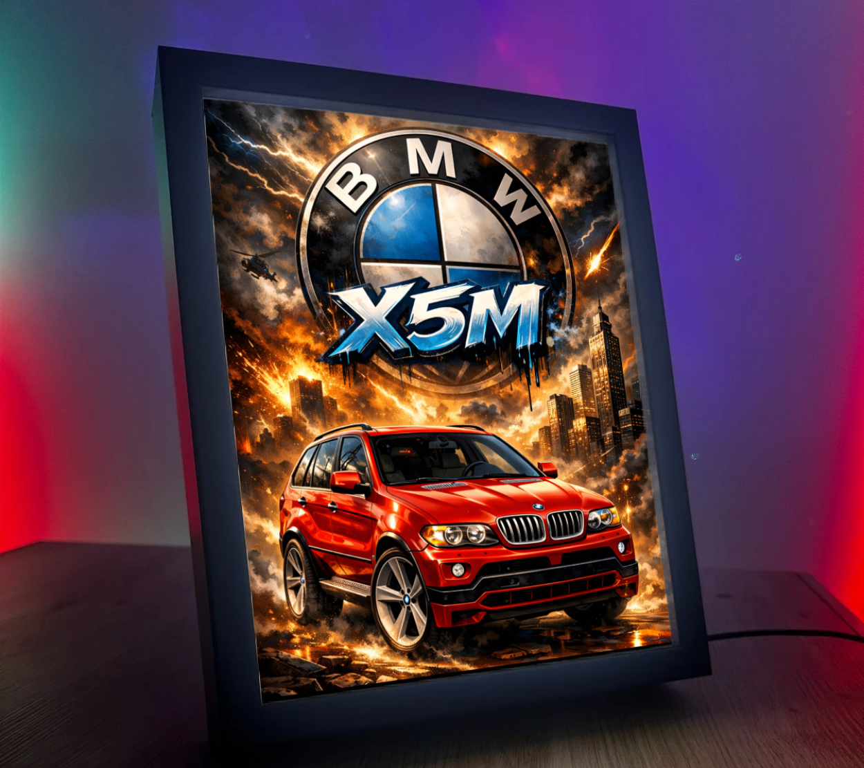 ObrazoLampka BMW X5M Czerwona 1