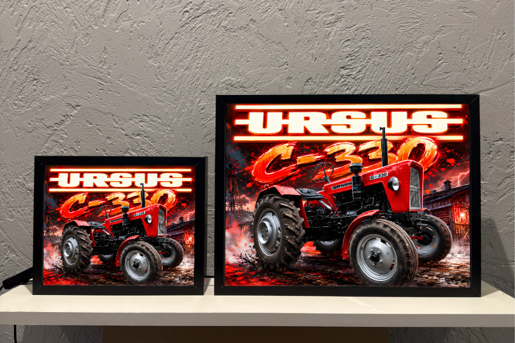 Ursus C-330 czerwony Traktor Lampka Prezent ObrazoLampka 2