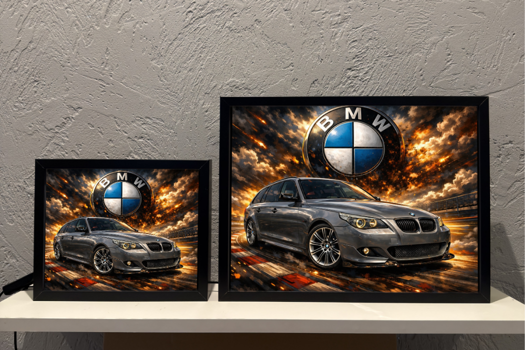 ObrazoLampka Prezent Lampka Nocna BMW E61 Jasny szary 1