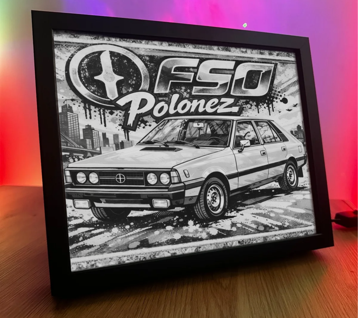 ObrazoLampka FSO Polonez Borewicz srebrny 1