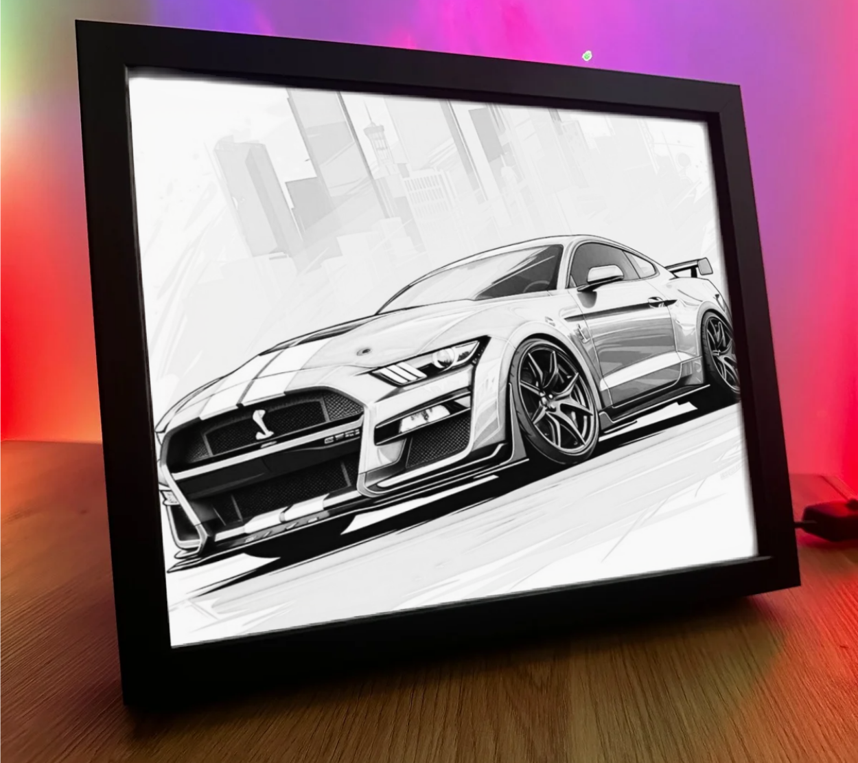 Obrazo lampka Ford Mustang śliczna lampka