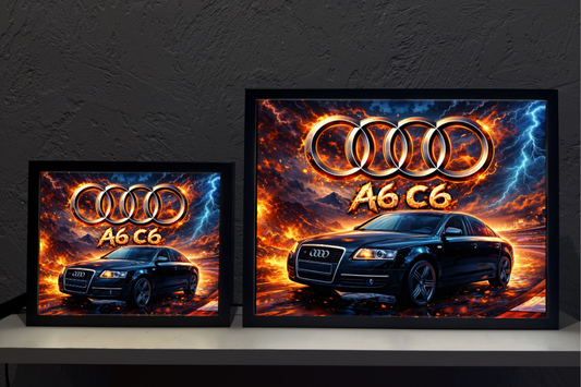 ObrazoLampka Prezent Lampka Nocna Audi A6 C6 Czarne 1