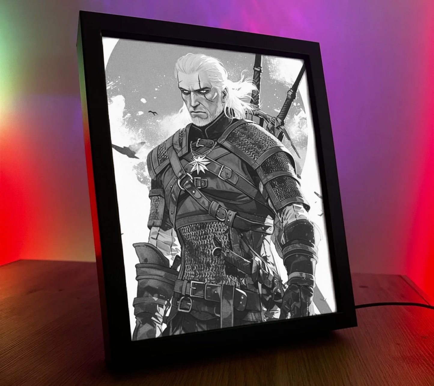 Obrazo Lampka The Witcher Wiedźmin Geralt 1