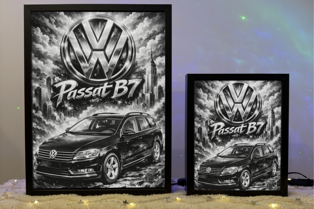 ObrazoLampka Prezent Lampka Nocna Passat B7 Czarny Kombi