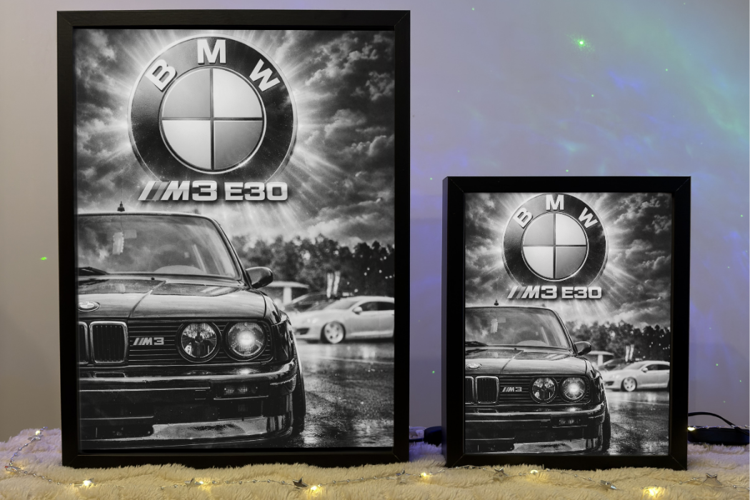 BMW M3 E30 czarne Prezent Lampka Nocna ObrazoLampka 1