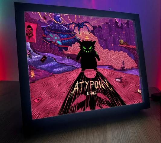 Obrazo-lampka indywidualna Okładka Szpaku Atypowy pozioma