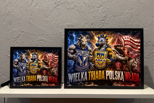 Wielka Triada Prezent dla Kibica Lampka Nocna ObrazoLampka Lech Arka Cracovia 1