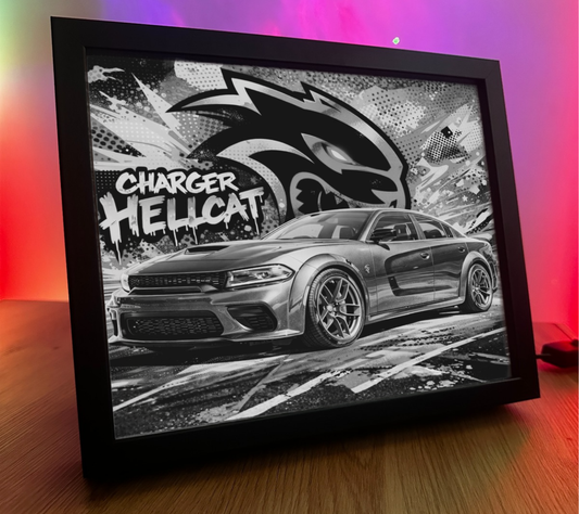 ObrazoLampka Dodge Charger HellCat 3