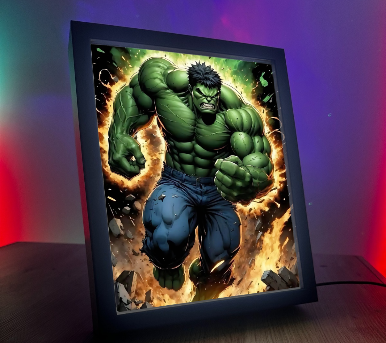 Obrazo-lampka Marvel Hulk 3