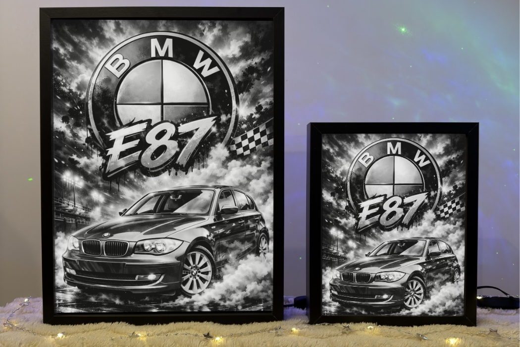 BMW E87 szare Prezent Lampka Nocna ObrazoLampka 1