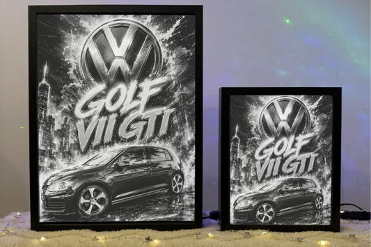 Golf 7 GTI Czarny Prezent dla Faceta Lampka Nocna ObrazoLampka 1