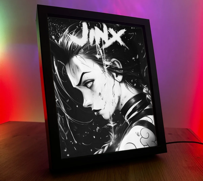 Obrazo lampka pomysł na prezent Jinx Arcane LoL League of Legends 2