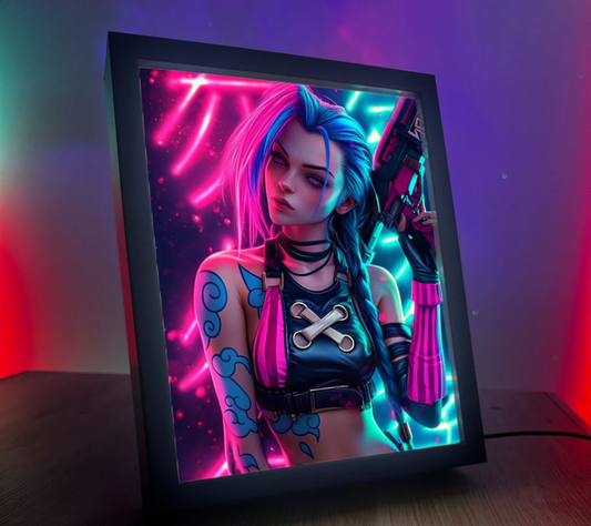 Obrazo lampka pomysł na prezent Jinx Arcane LoL League of Legends 3