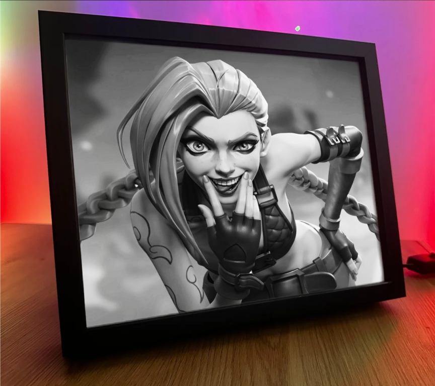 Obrazo lampka pomysł na prezent Jinx Arcane LoL League of Legends 5