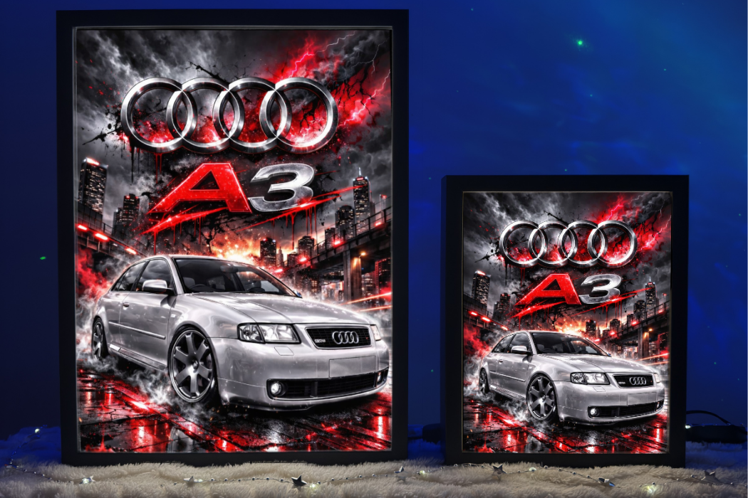 ObrazoLampka Audi A3 S3 Srebrne 2