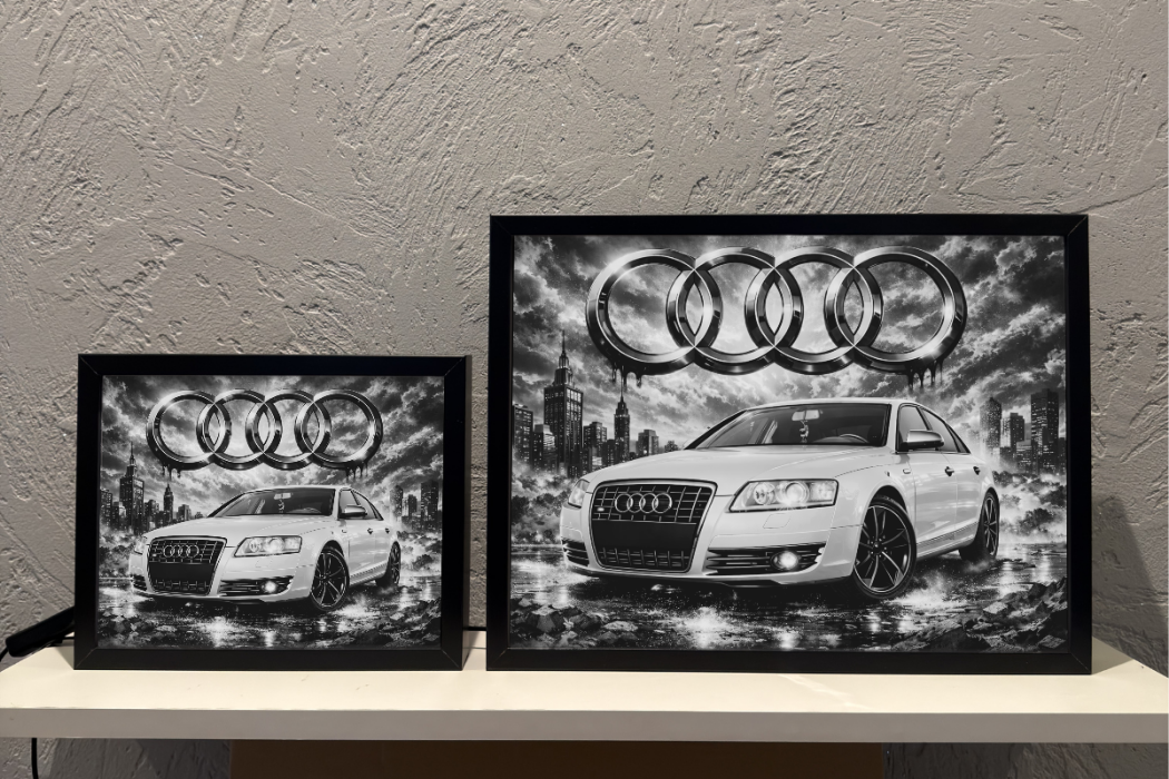 ObrazoLampka Prezent Lampka Nocna Audi A6 C6 białe 1