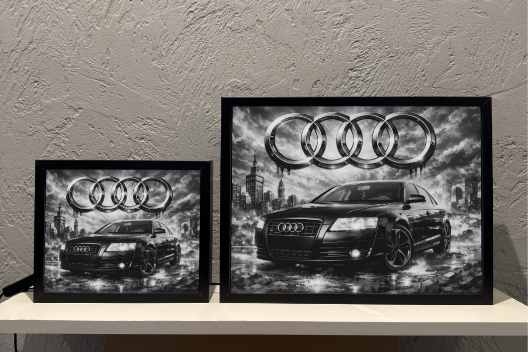 ObrazoLampka Prezent Lampka Nocna Audi A6 C6 czarne 1