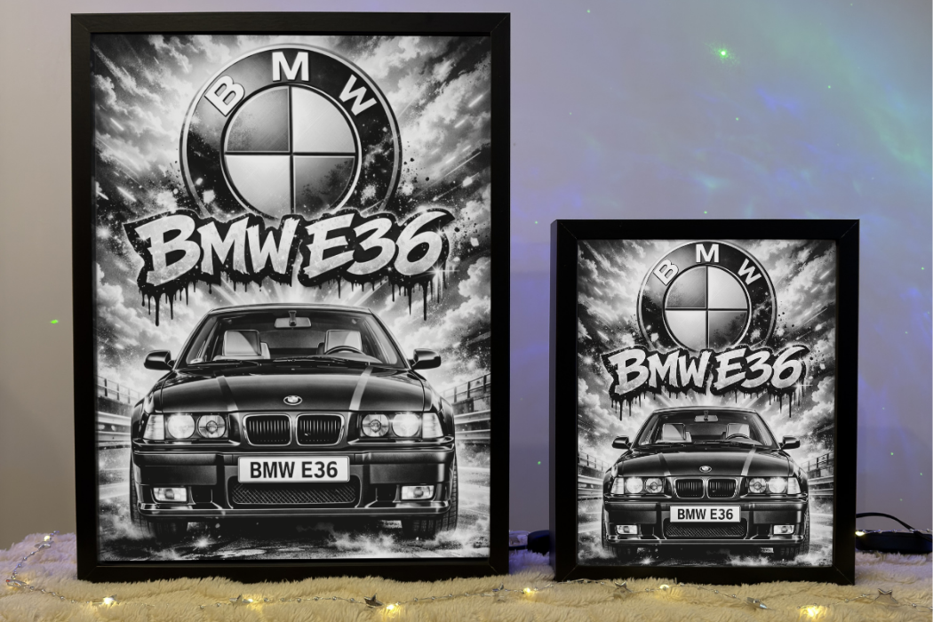 Prezent Dla Fana BMW E36 Lampka Nocna ObrazoLampka Front Czarne 1