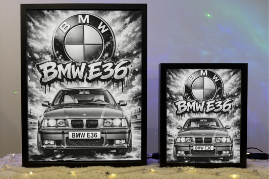 Prezent Dla Fana BMW E36 Lampka Nocna ObrazoLampka Front Niebieskie 1