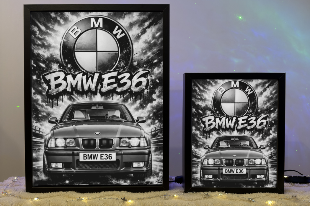 Prezent Dla Fana BMW E36 Lampka Nocna ObrazoLampka Front Czerwone 1