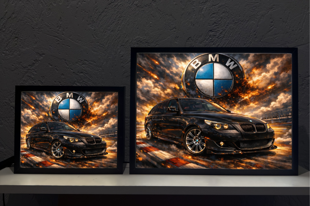 ObrazoLampka Prezent Lampka Nocna BMW E61 czarne 1