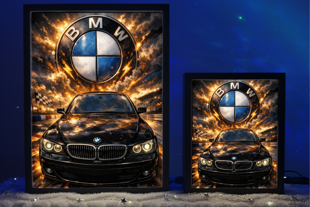 ObrazoLampka Prezent Lampka Nocna BMW E65 Czarne