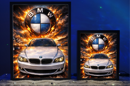 ObrazoLampka Prezent Lampka Nocna BMW E65 Srebrne