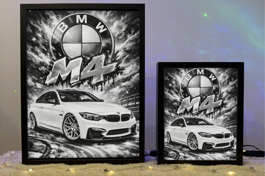 ObrazoLampka Prezent Lampka Nocna BMW M4 F82 Białe