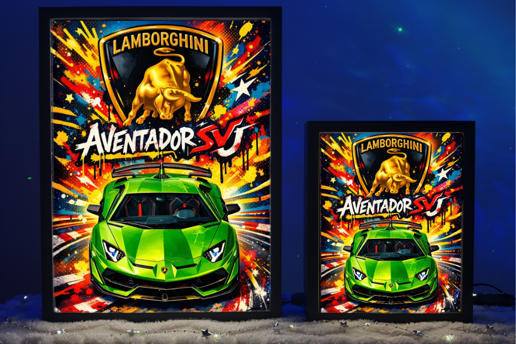 ObrazoLampka Prezent Lampka Nocna Lamborghini Aventador SVJ 3